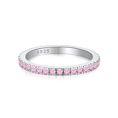 Angela Jewelry]Zarter funkelnder Alltagsring im Rundschliff
