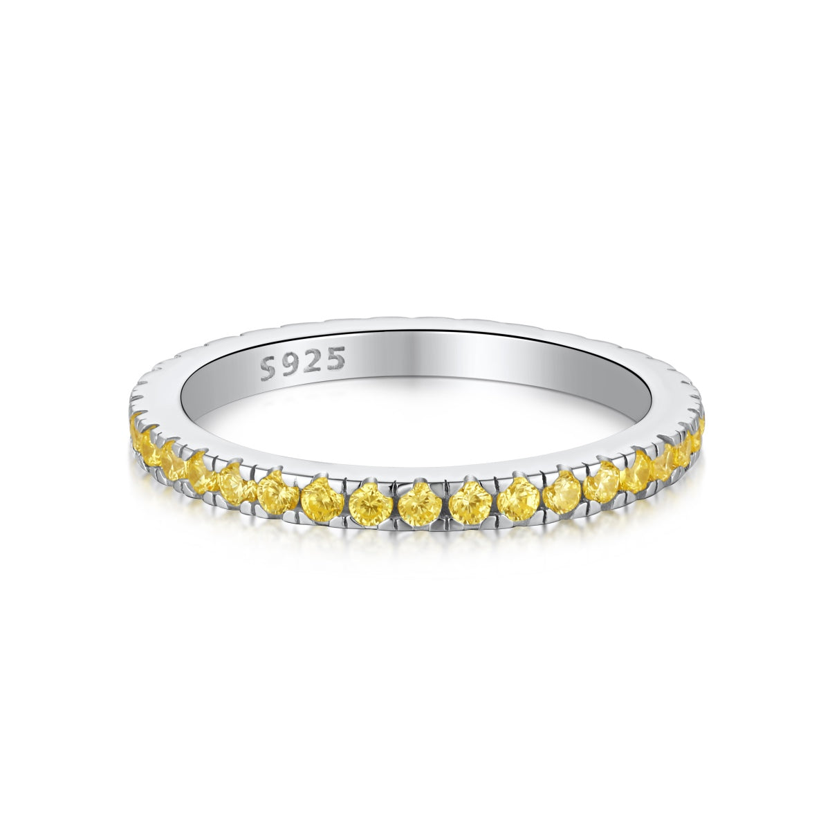 Angela Jewelry]Zarter funkelnder Alltagsring im Rundschliff