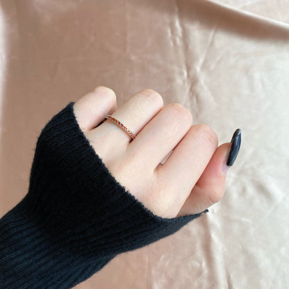 Angela Jewelry]Zarter funkelnder Alltagsring im Rundschliff