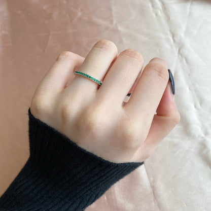 Angela Jewelry]Zarter funkelnder Alltagsring im Rundschliff