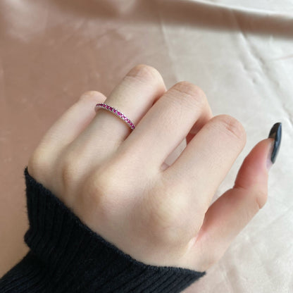 Angela Jewelry]Zarter funkelnder Alltagsring im Rundschliff