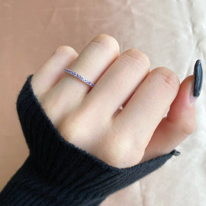 Angela Jewelry]Zarter funkelnder Alltagsring im Rundschliff