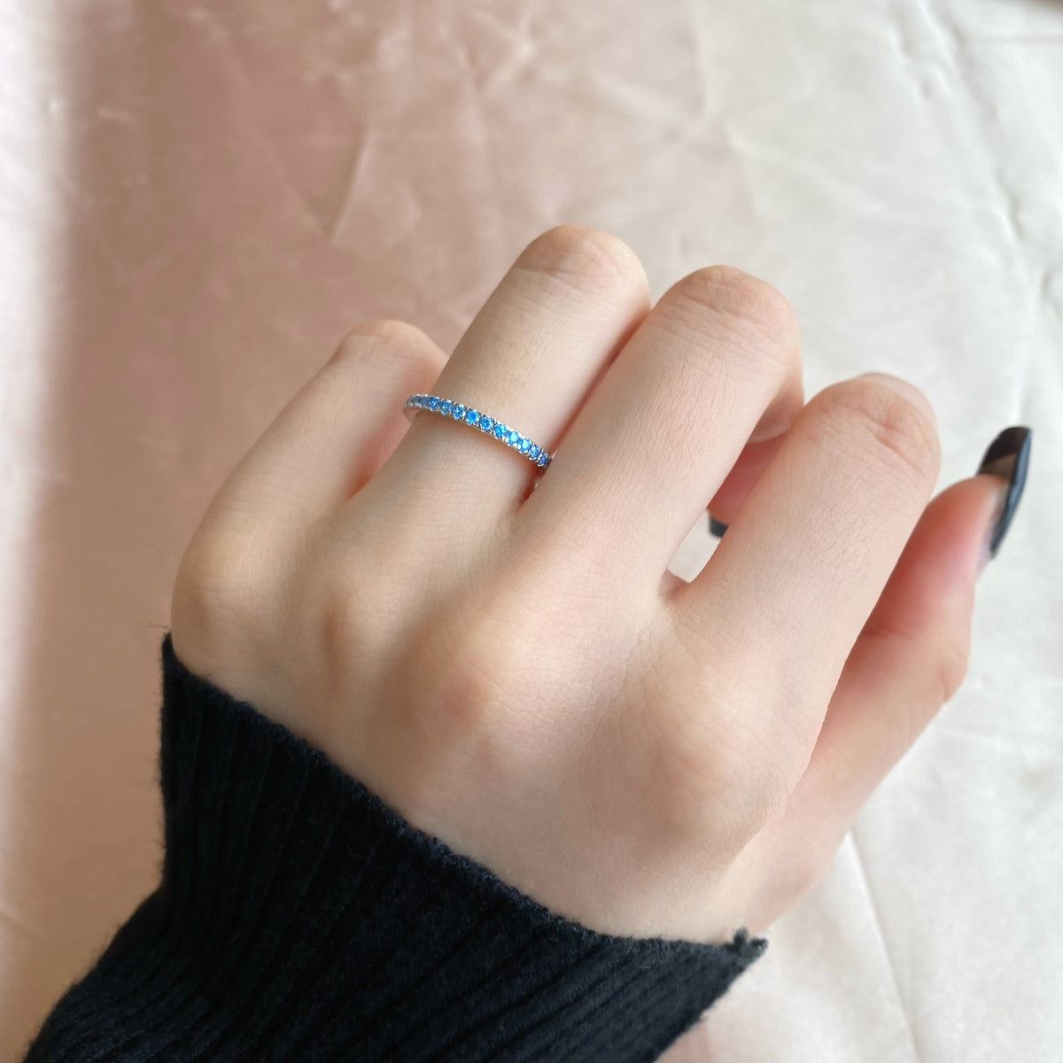 Angela Jewelry]Zarter funkelnder Alltagsring im Rundschliff