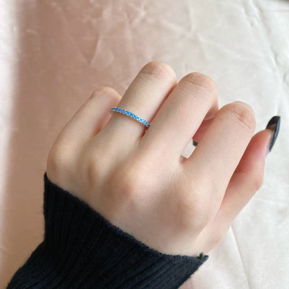 Angela Jewelry]Zarter funkelnder Alltagsring im Rundschliff