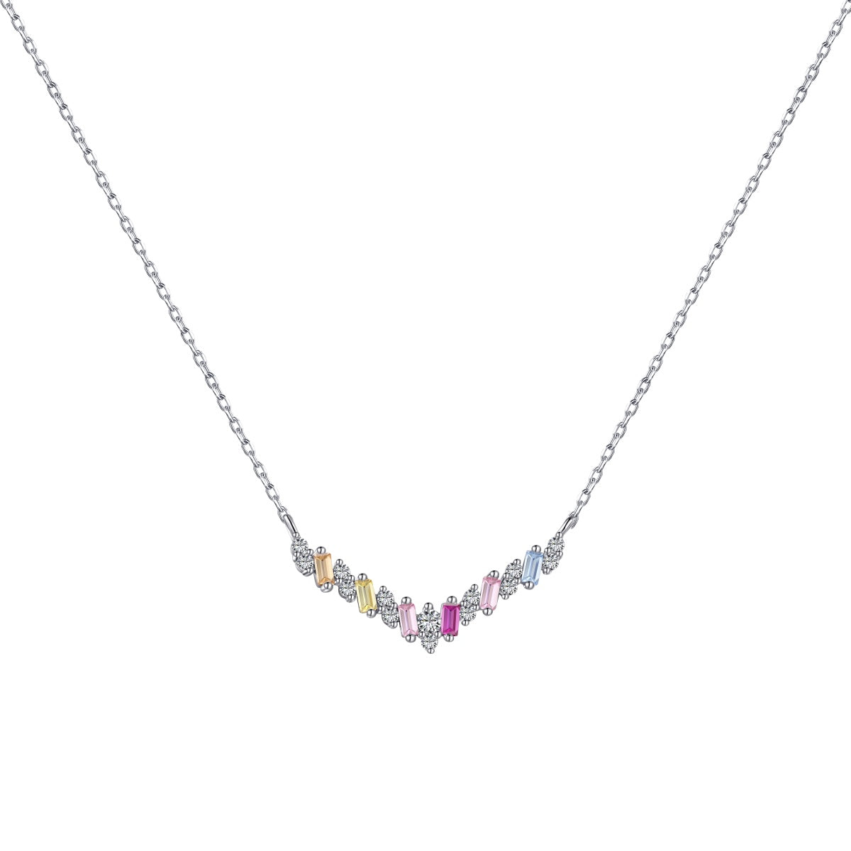 Angela Jewelry]Schillernde Regenbogen-Halskette