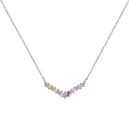 Angela Jewelry]Schillernde Regenbogen-Halskette