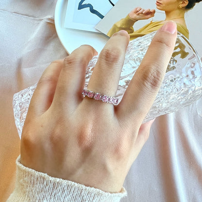 Angela Jewelry]Eternity Tennisring im Rundschliff