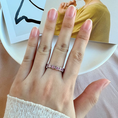 Angela Jewelry]Eternity Tennisring im Rundschliff