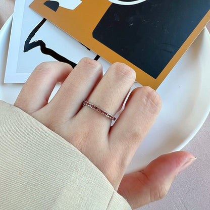 Angela Jewelry]Zarter funkelnder Alltagsring im Rundschliff