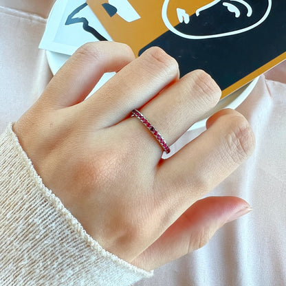 Angela Jewelry]Zarter funkelnder Alltagsring im Rundschliff