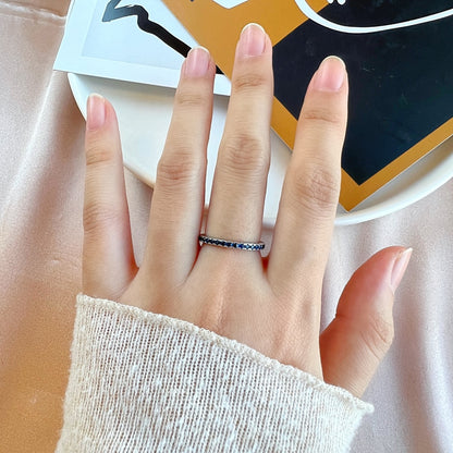 Angela Jewelry]Zarter funkelnder Alltagsring im Rundschliff