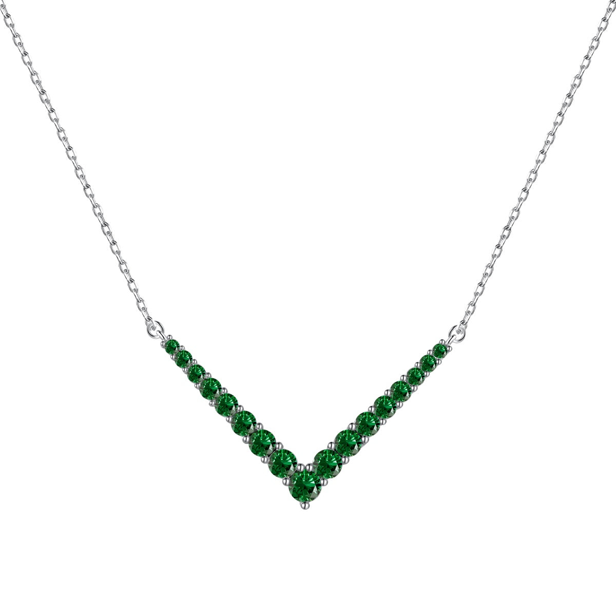 Angela Jewelry]Verzierte Halskette mit rundem Schliff