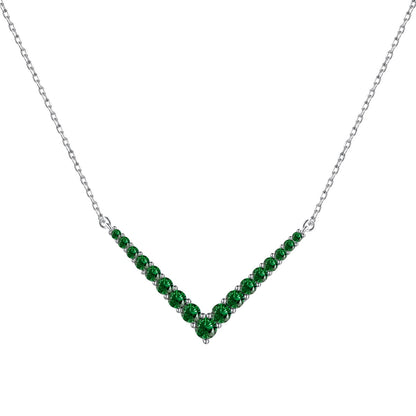Angela Jewelry]Verzierte Halskette mit rundem Schliff