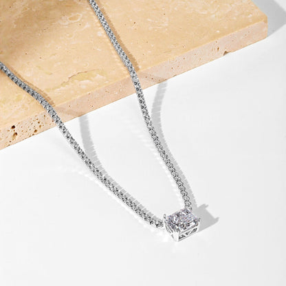 Angela Jewelry]4,0 Karat Elegante Halskette im Radiantschliff