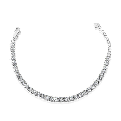 Angela Jewelry]Funkelndes Tennisarmband im Prinzessschliff