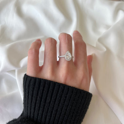 Angela Jewelry]1,0 Karat luxuriöser, strahlender Ehering in Wassertropfenform