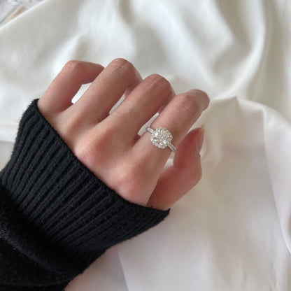Angela Jewelry]Schillernder, strahlender Ehering im Rundschliff