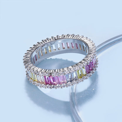 Angela Jewelry]Zierlicher Kaleidoskop-Ring im Smaragdschliff