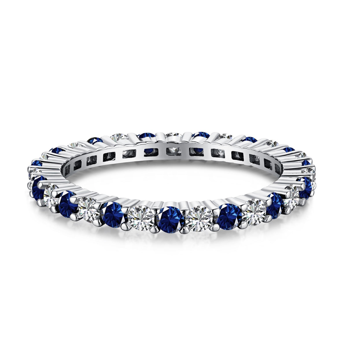 Angela Jewelry]Exquisiter bunter Tennisring im Rundschliff