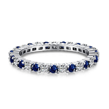 Angela Jewelry]Exquisiter bunter Tennisring im Rundschliff