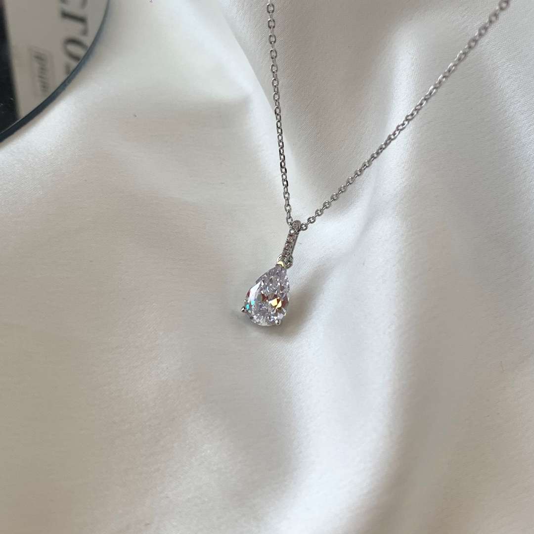 Angela Jewelry]Delicate Water Drop Shape Fashion Necklace