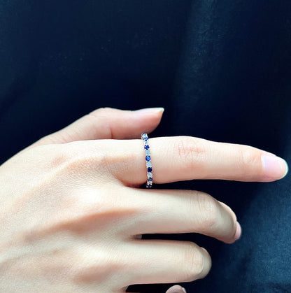 Angela Jewelry]Exquisiter bunter Tennisring im Rundschliff