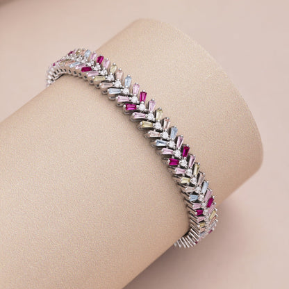 Angela Jewelry]Zierliches Armband im strahlenden Smaragdschliff für den Alltag
