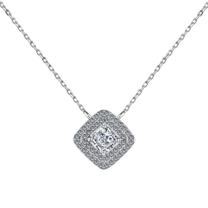 Angela Jewelry]Funkelnde Halskette im Asscher-Schliff