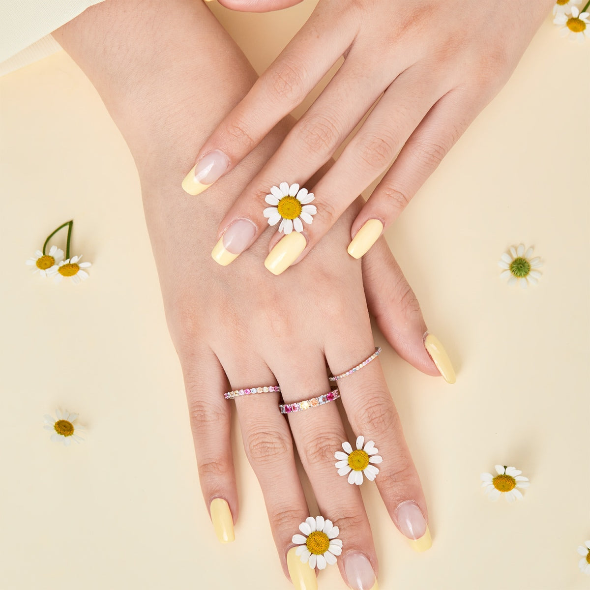 Angela Jewelry]Eleganter, lebendiger, runder Schliff-Tagesring