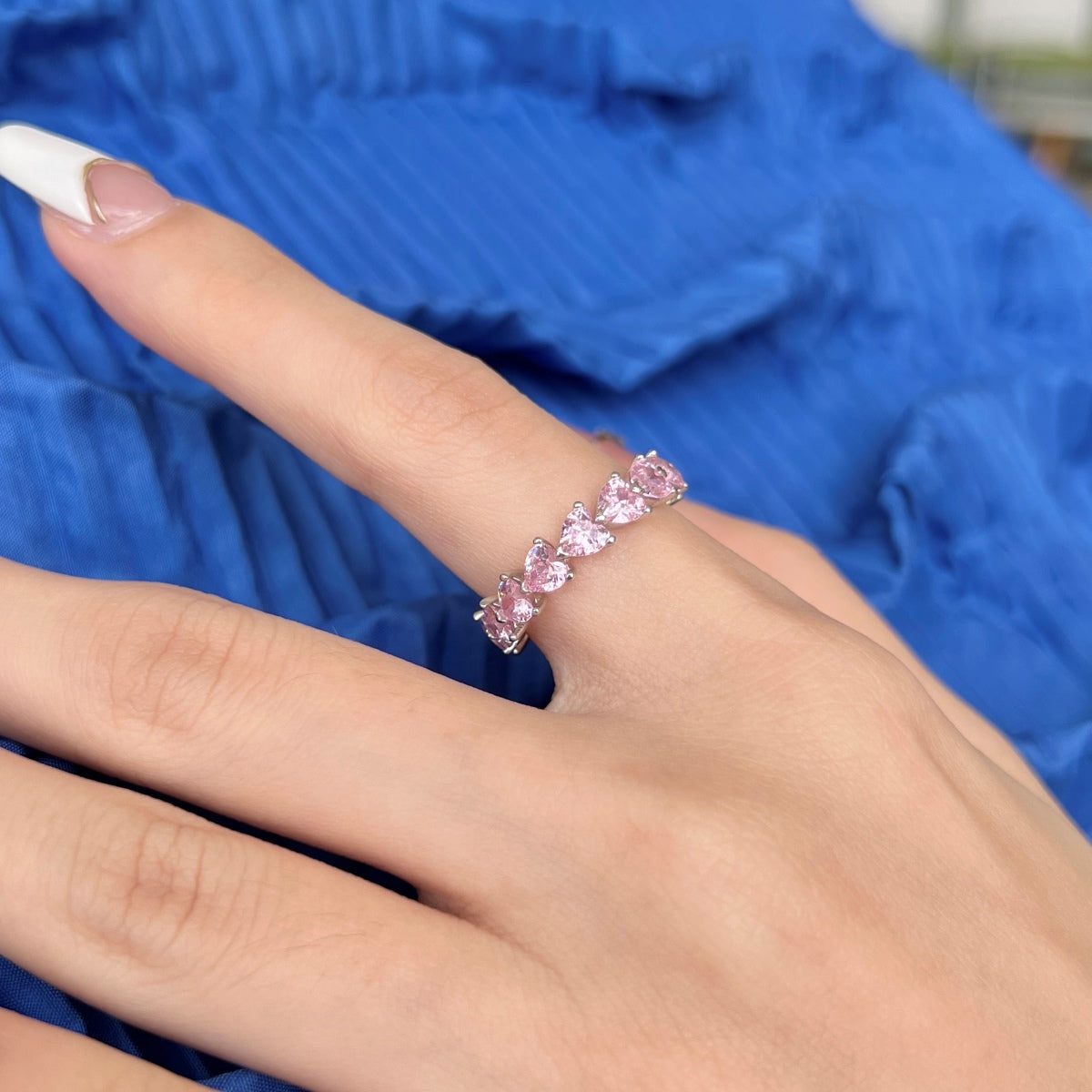 Angela Jewelry]0,25 Karat Radiant Romance Herzschliff-Liebhaberring