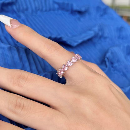 Angela Jewelry]0,25 Karat Radiant Romance Herzschliff-Liebhaberring