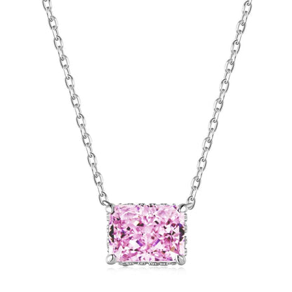 Angela Jewelry]Luxurious Square Shape Colorful Necalack