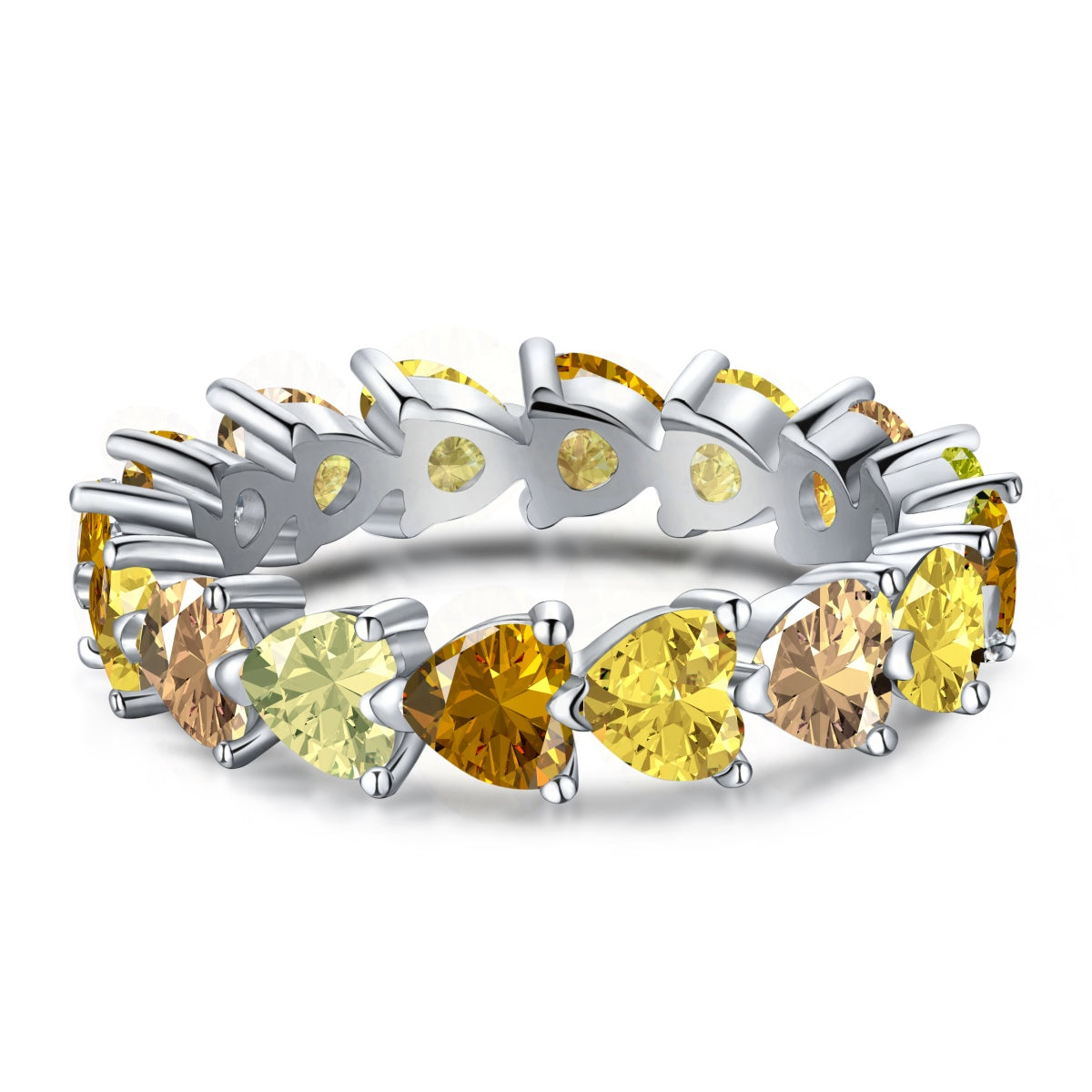 Angela Jewelry]0,25 Karat Radiant Romance Herzschliff-Liebhaberring