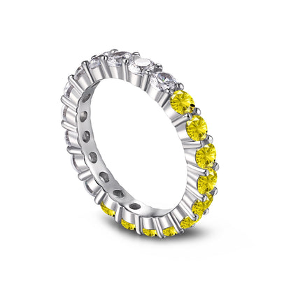 Angela Jewelry]Funkelnder Tennisring im Rundschliff