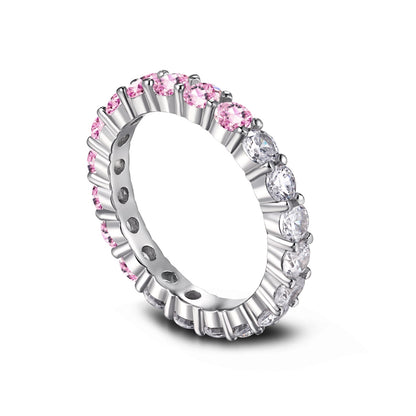 Angela Jewelry]Funkelnder Tennisring im Rundschliff