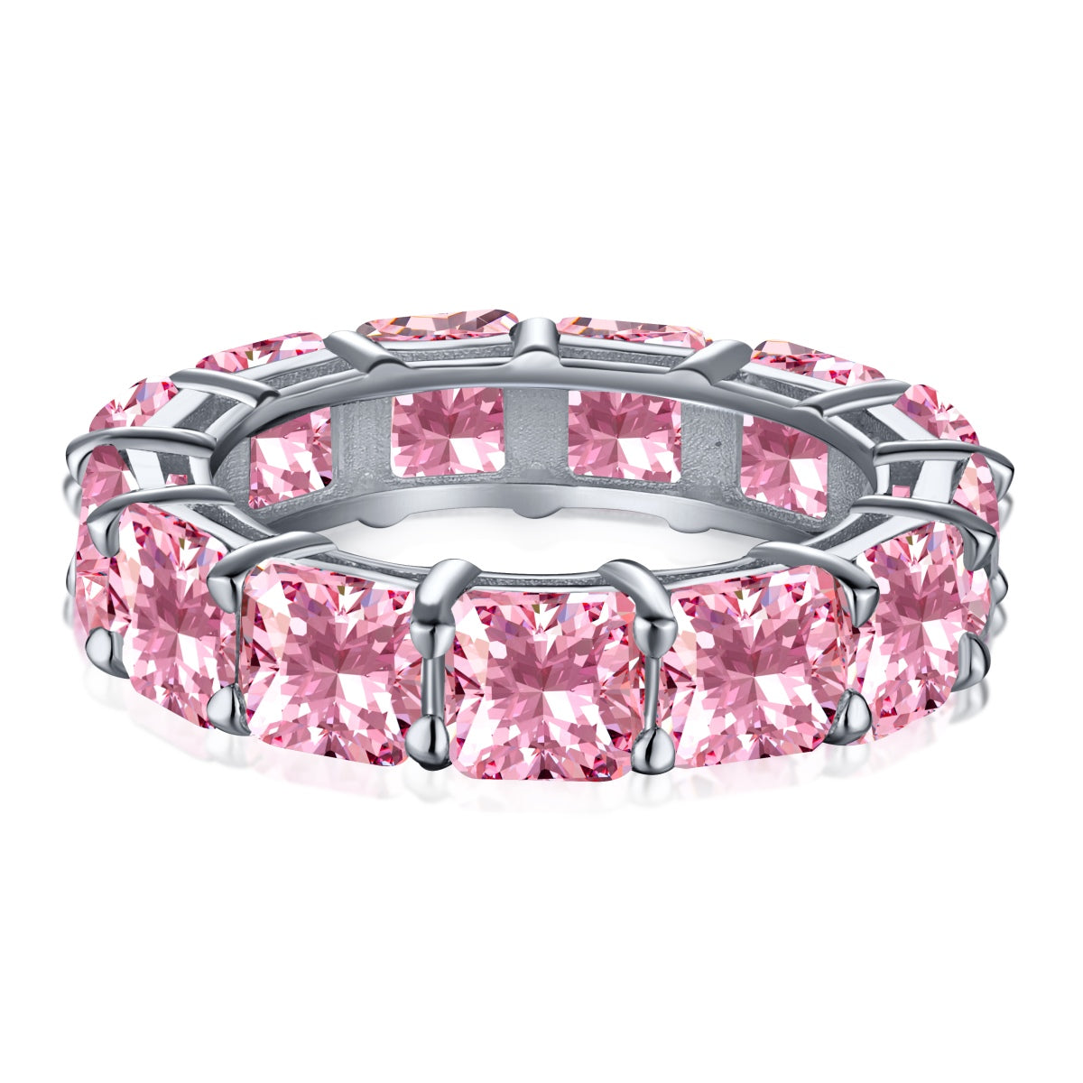 Angela Jewelry]Eleganter Tennisring im Prinzessschliff