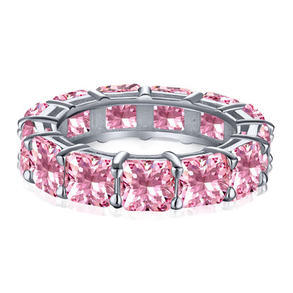 Angela Jewelry]Eleganter Tennisring im Prinzessschliff