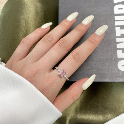 Angela Jewelry]1,0 Karat zierlicher strahlender Radiant Cut Alltagsring
