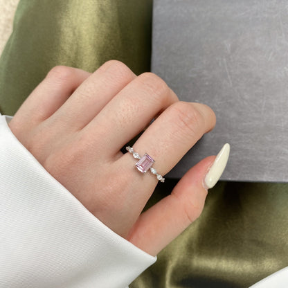Angela Jewelry]1,0 Karat zierlicher strahlender Radiant Cut Alltagsring