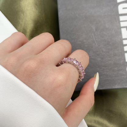 Angela Jewelry]Eleganter Tennisring im Prinzessschliff