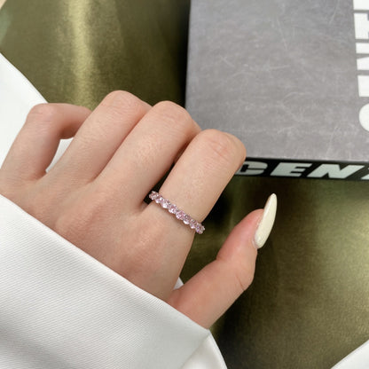 Angela Jewelry]Funkelnder Tennisring im Rundschliff