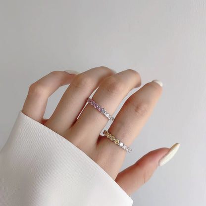Angela Jewelry]Funkelnder Tennisring im Rundschliff