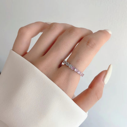 Angela Jewelry]Funkelnder Tennisring im Rundschliff