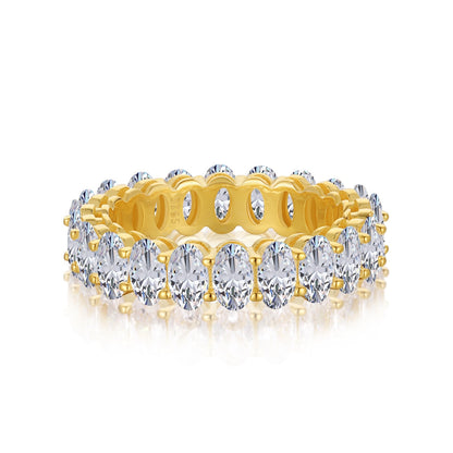 Angela Jewelry]Verzierter Tennisring im Ovalschliff