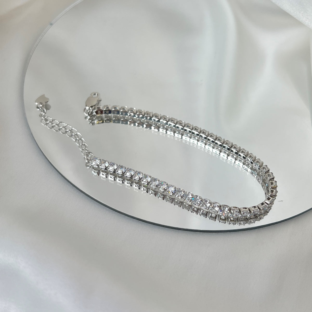 Angela Jewelry] Funkelndes Armband im Rundschliff für den Alltag
