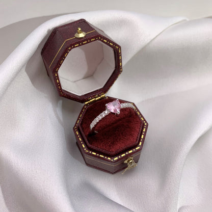 Angela Jewelry]0,5 Karat CaratEternity Charmanter Herzform-Liebhaberring