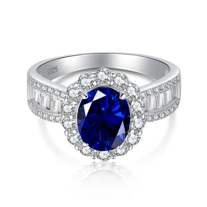 Angela Jewelry]1,5 Karat schillernder, charmanter Bankettring im Ovalschliff