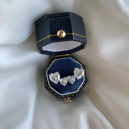Angela Jewelry]Doppelte herzförmige Ohrringe im klassischen Prinzessinnenstil