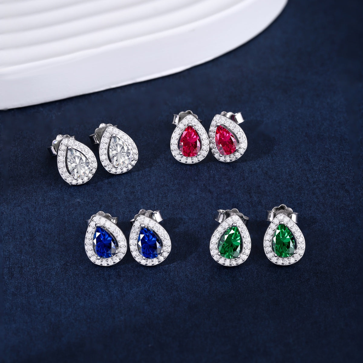 Angela Jewelry]Luxuriöse Ohrringe in Wassertropfenform