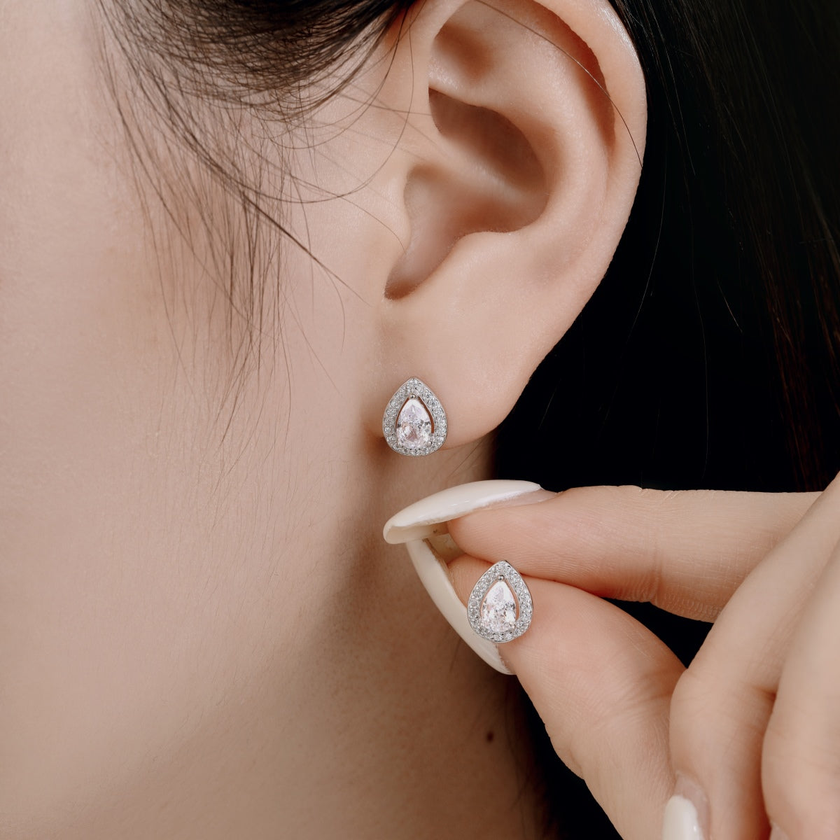 Angela Jewelry]Luxuriöse Ohrringe in Wassertropfenform